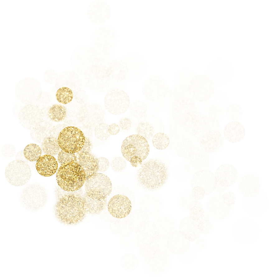 Gold glitter splatter